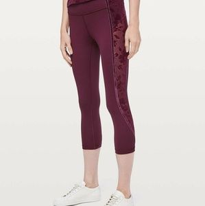 Lululemon Wunder Under leggings Crop Flocked 21"